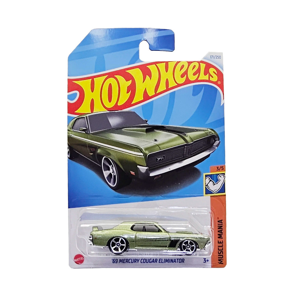 Hot Wheels ´69 Mercury Cougar Eliminator – Muscle Mania Serie 3/5, 1:64, Grün Metallic, 2024