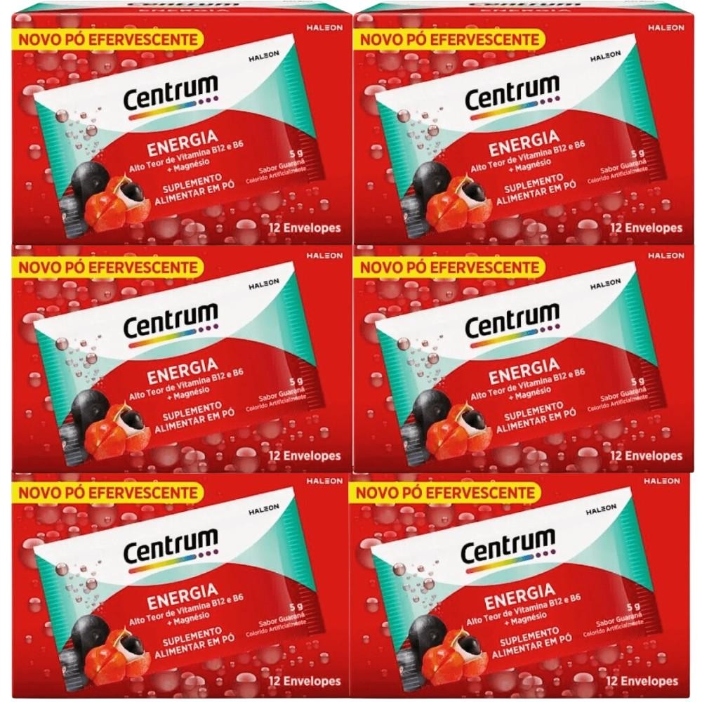 Kit Centrum Energia Com 6 Caixas De 12 Envelopes Cada | Shopee Brasil