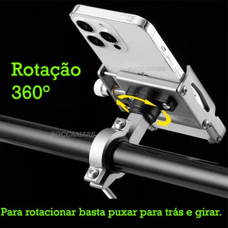 Suporte Para Celular Aluminio Moto Bicicleta Com Ajuste