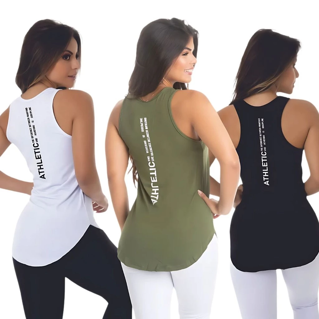 Kit 3 Camisetas Regatas