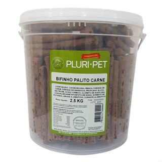 Bifinho Macio Palito - PLURI-PET - Sabor Carne Defumada - 2,5 Kg (Balde/Pote) em Oferta na Shopee