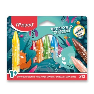 Giz de cera Jumbo Jungle Fever 12 cores 861400 Maped