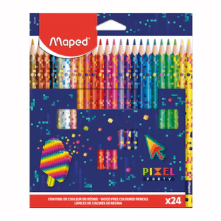 Lápis de cor Pixel Party 24 cores 862206 Maped