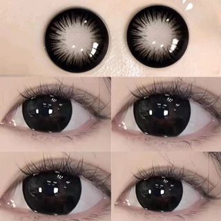 Eyeshare Beautyeye Lente De Contato Preta 1 Par De Lentes Coloridas De Olhos Grandes De 14.5 Mm Disponíveis Para Um Ano 