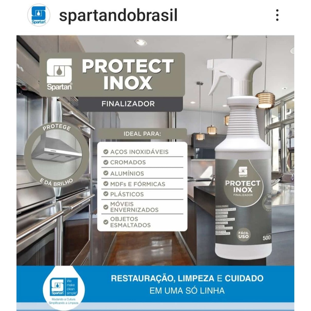 PROTECT INOX 500ML FINALIZADOR METAIS | Shopee Brasil