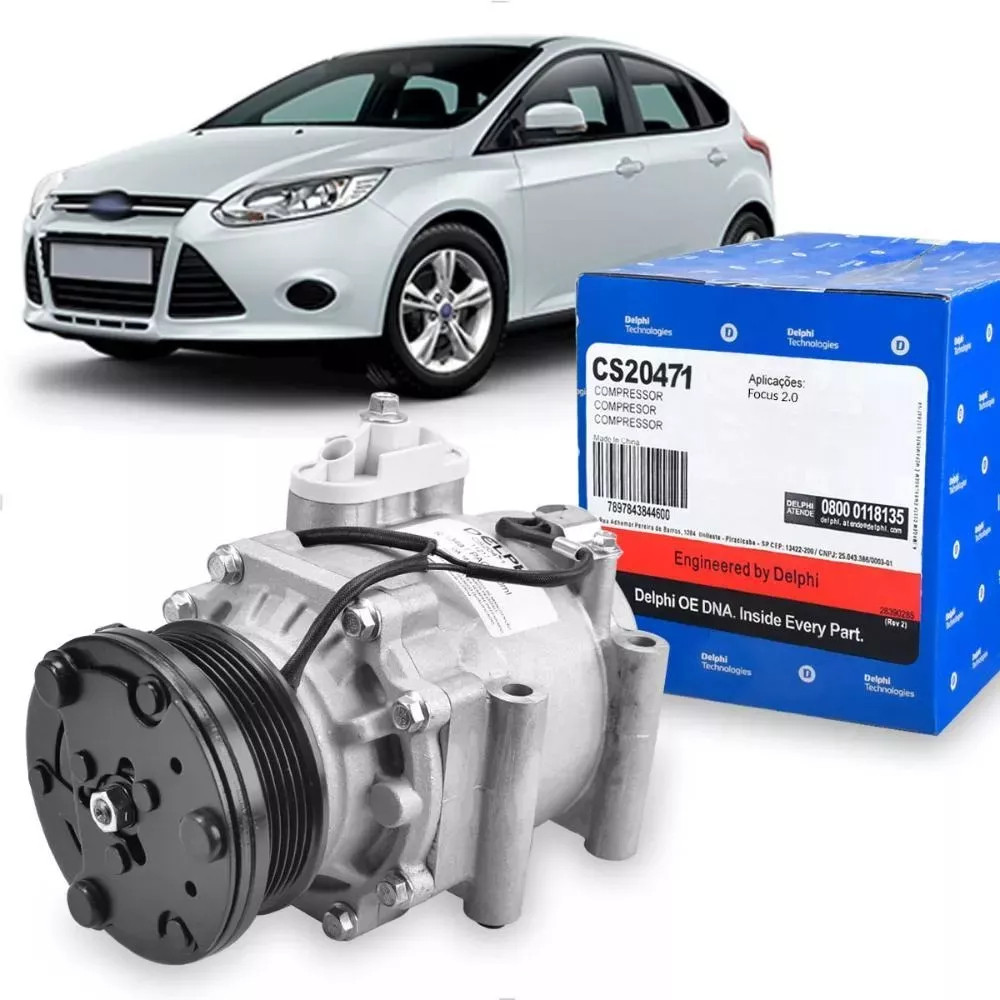Compressor Ar Condicionado Ford Focus 2.0 2005 A 2008 MOTOR DURATEC ...