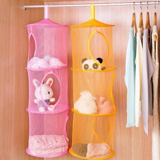 1pc Malha De Armazenamento De Animais De Pelúcia Pendurado Espaço Saver Sacos Organizador , Brinquedos Dobrável 3 Compar em Oferta na Shopee
