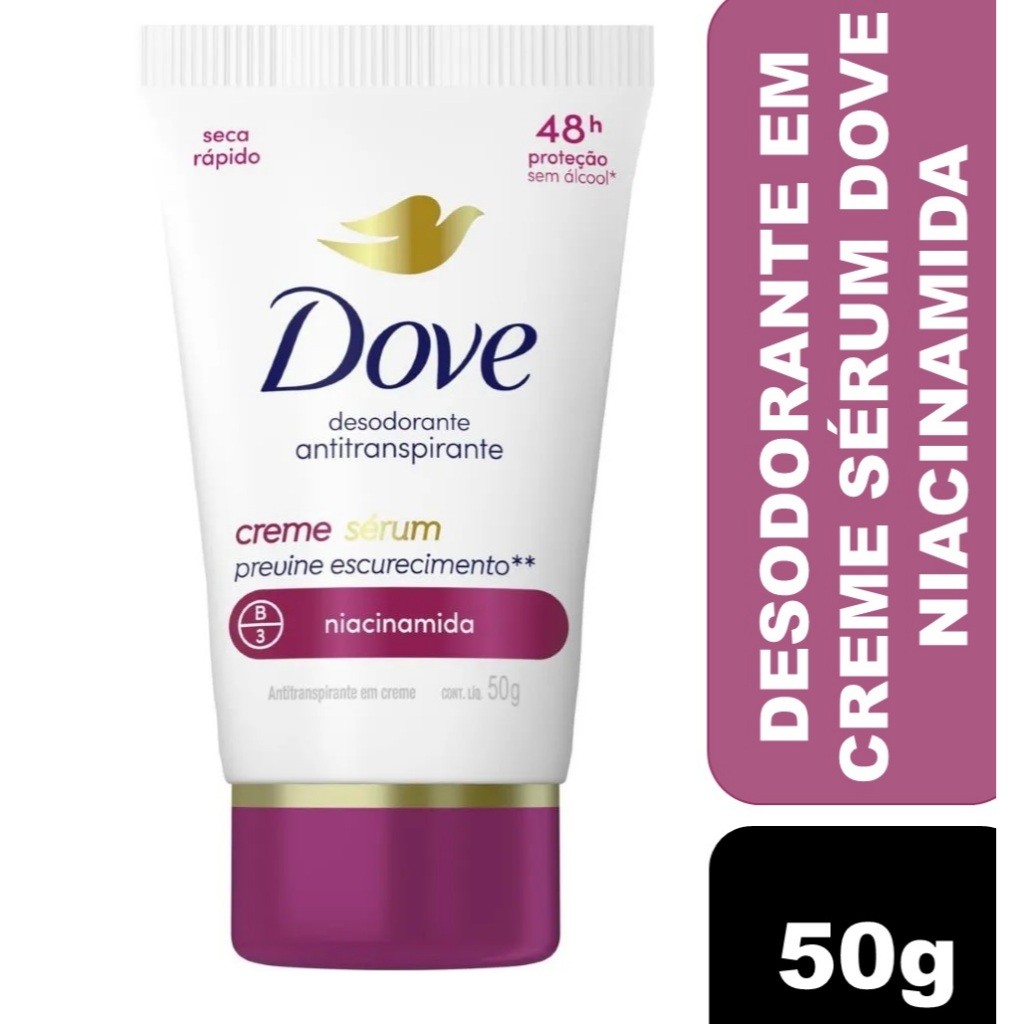 Desodorante Antitranspirante em creme Dove Sérum Niacinamida 50g ...