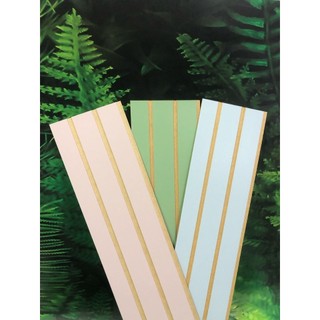 Kit 100 Placas Ripado MDF Adesivo 3mm Painel Decorativo Infantil 45x11cm Revestimento Parede Quarto