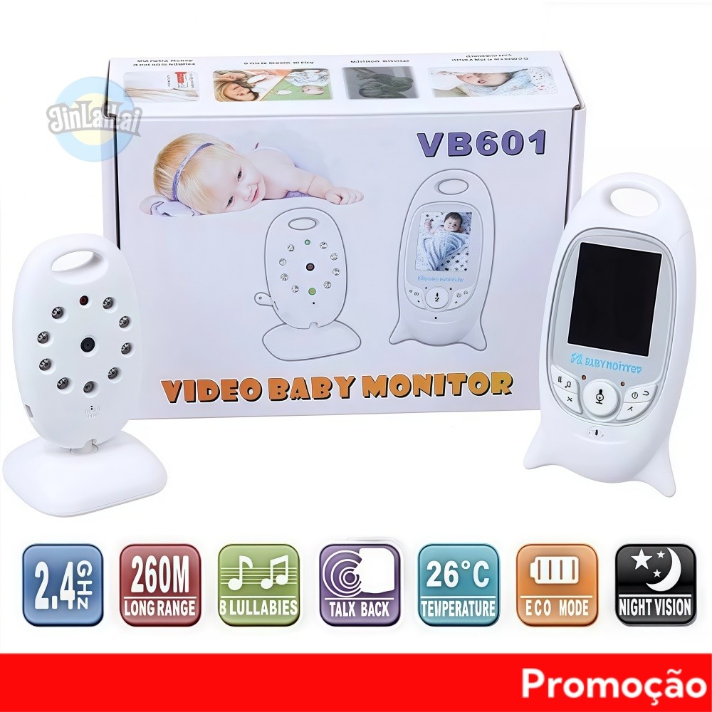 Babá Eletrônica Sem Fio Digital Com Visão Noturna