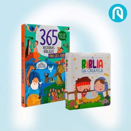 Kit C/2 Livros / 365 Histórias Bíblicas + A Bíb ...