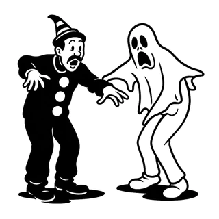 adesivo preto palhaço e fantasma dançando para carro moto e caminhão em Oferta na Shopee