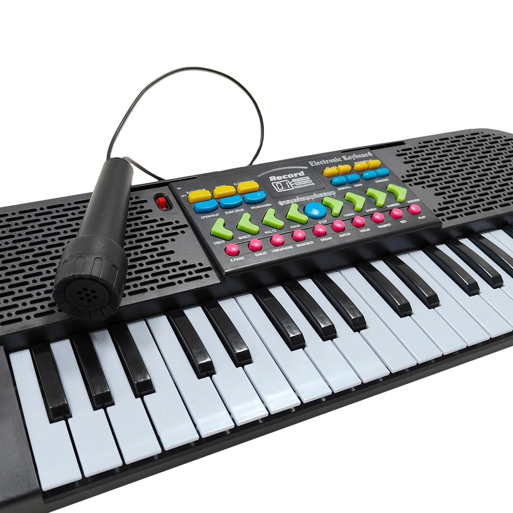 Teclado Musical Infantil 37 Teclas Com Microfone Ritmos E Funções