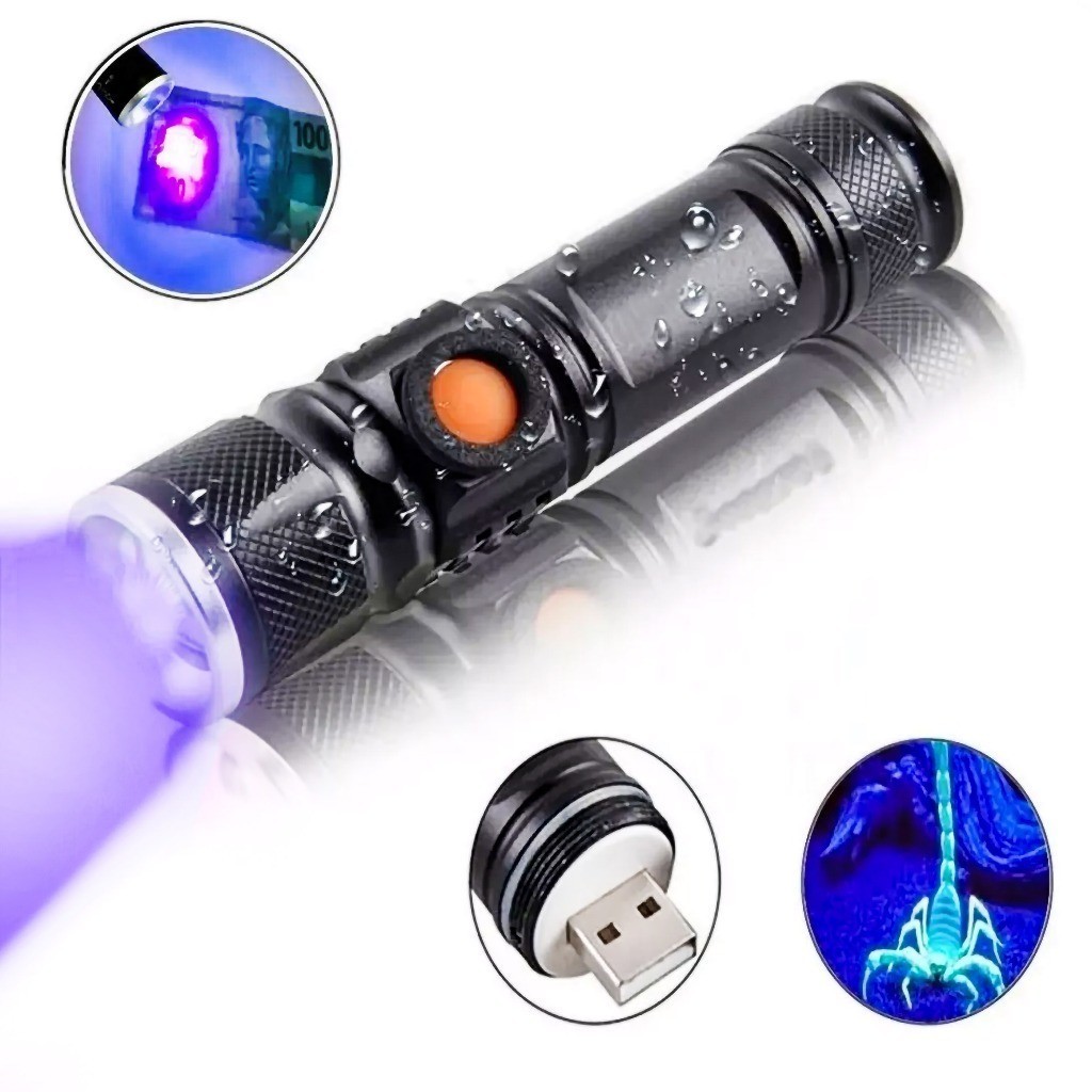 Lanterna De Led Portátil Luz Negra Uv Ultravioleta - A351