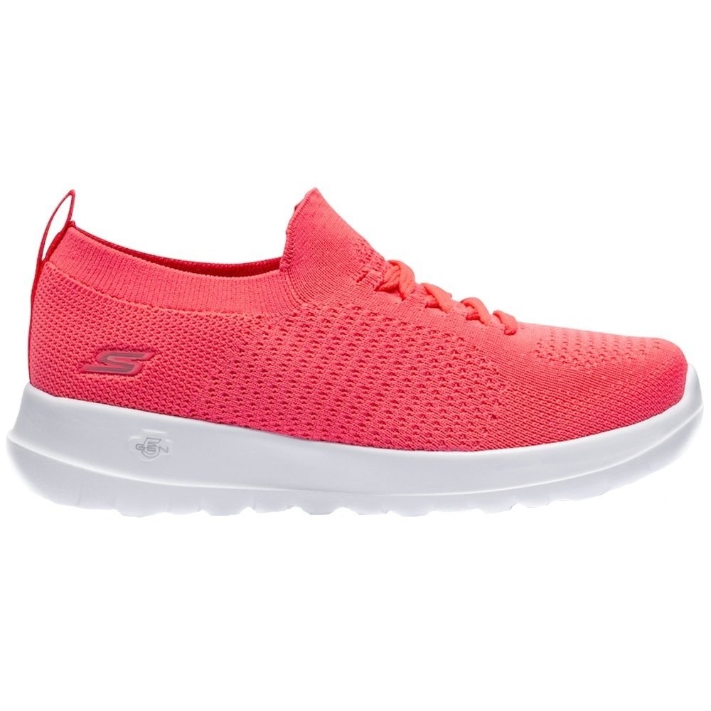 Tênis Feminino Skechers Go Walk Joy Elástico Sem Cadarço Rosa