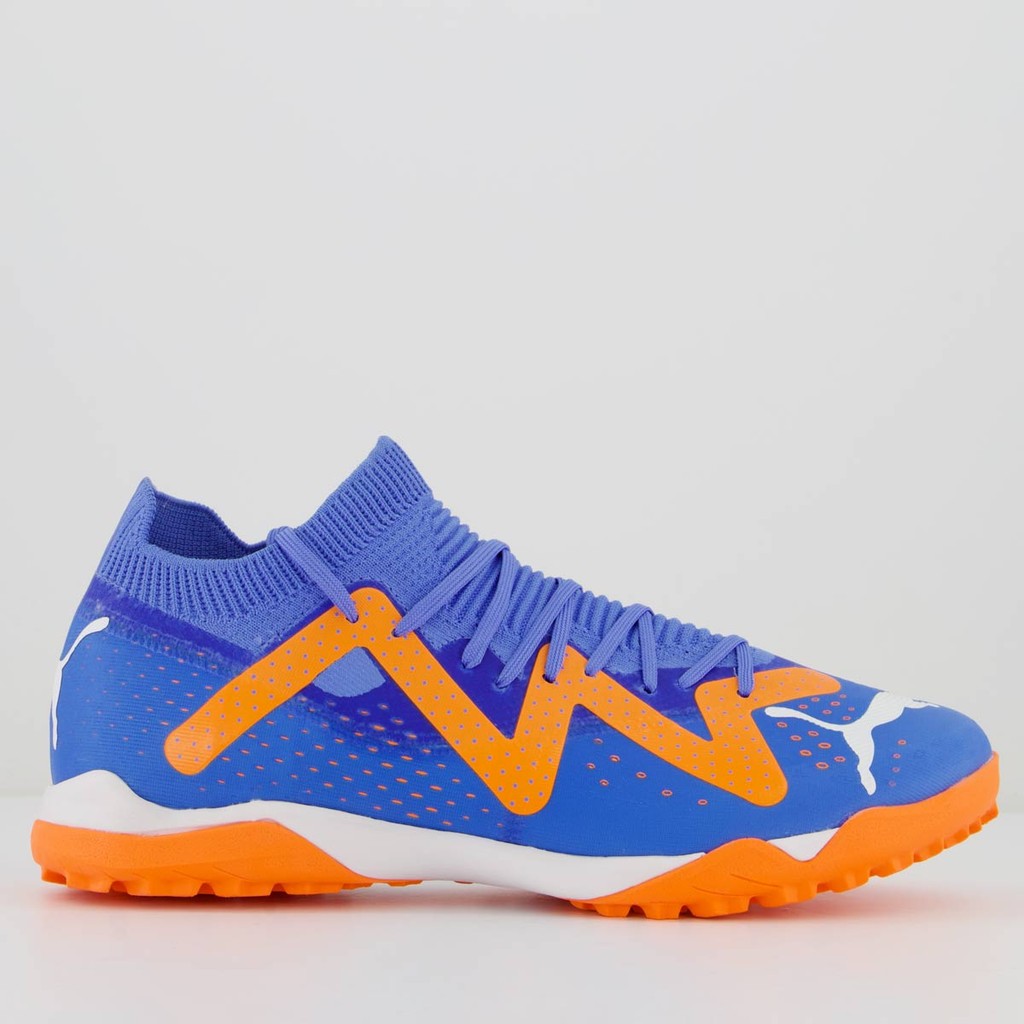 Chuteira Puma Future Match TT BDP Society Azul e Laranja