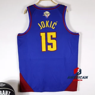 Men's Denver pepas Nikola Jokic azul Jersey 2023NBA final basquete Jersey
