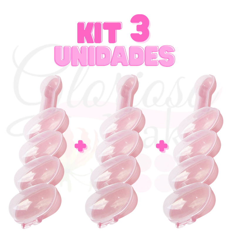 Kit Chocalho Para Brigadeiro Boleador De Doces Enrolador Confeitaria Cores Variadas