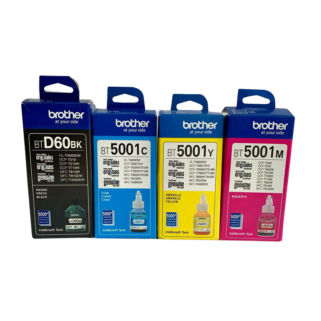Tinta Brother BT5001CYM BTD60BK Para Impressoras T420W/T510W/T520W ...