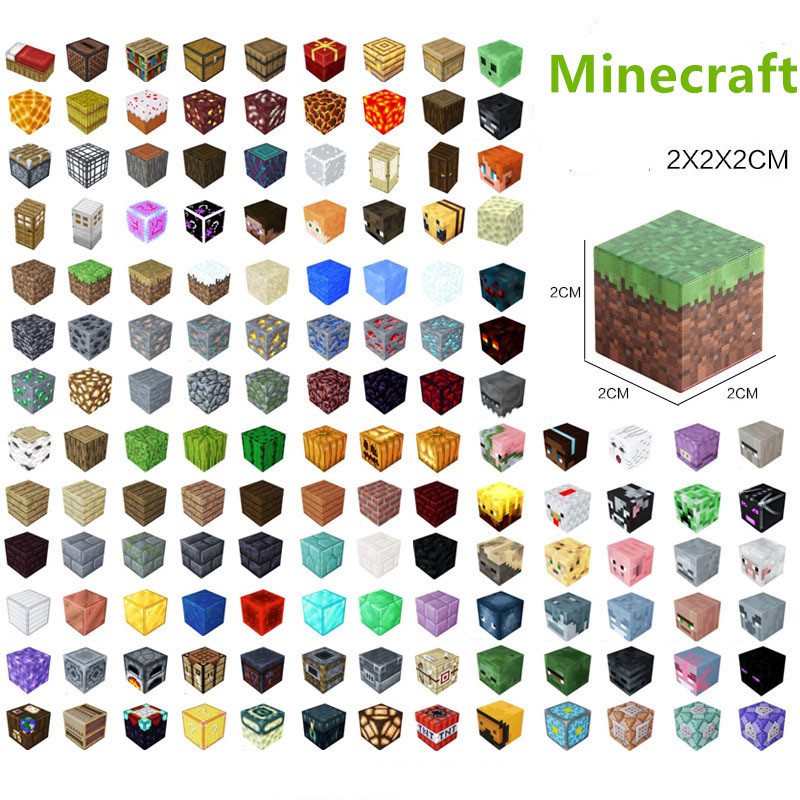 NO . 81-160 Minecraft Magnético 2 Cm Cubo Blocos De Construção ...