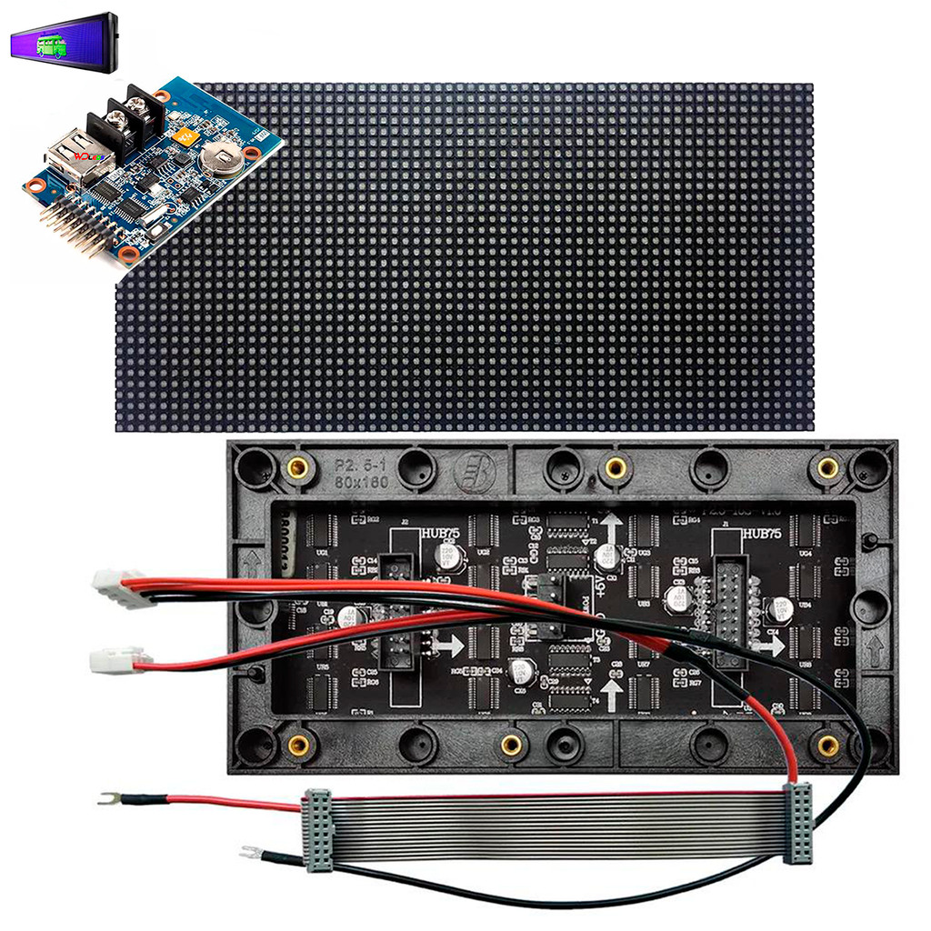 Modulo Painel Led P2.5 Hub75 Full Color 16 x 8cm + Placa Wf1 | Shopee ...