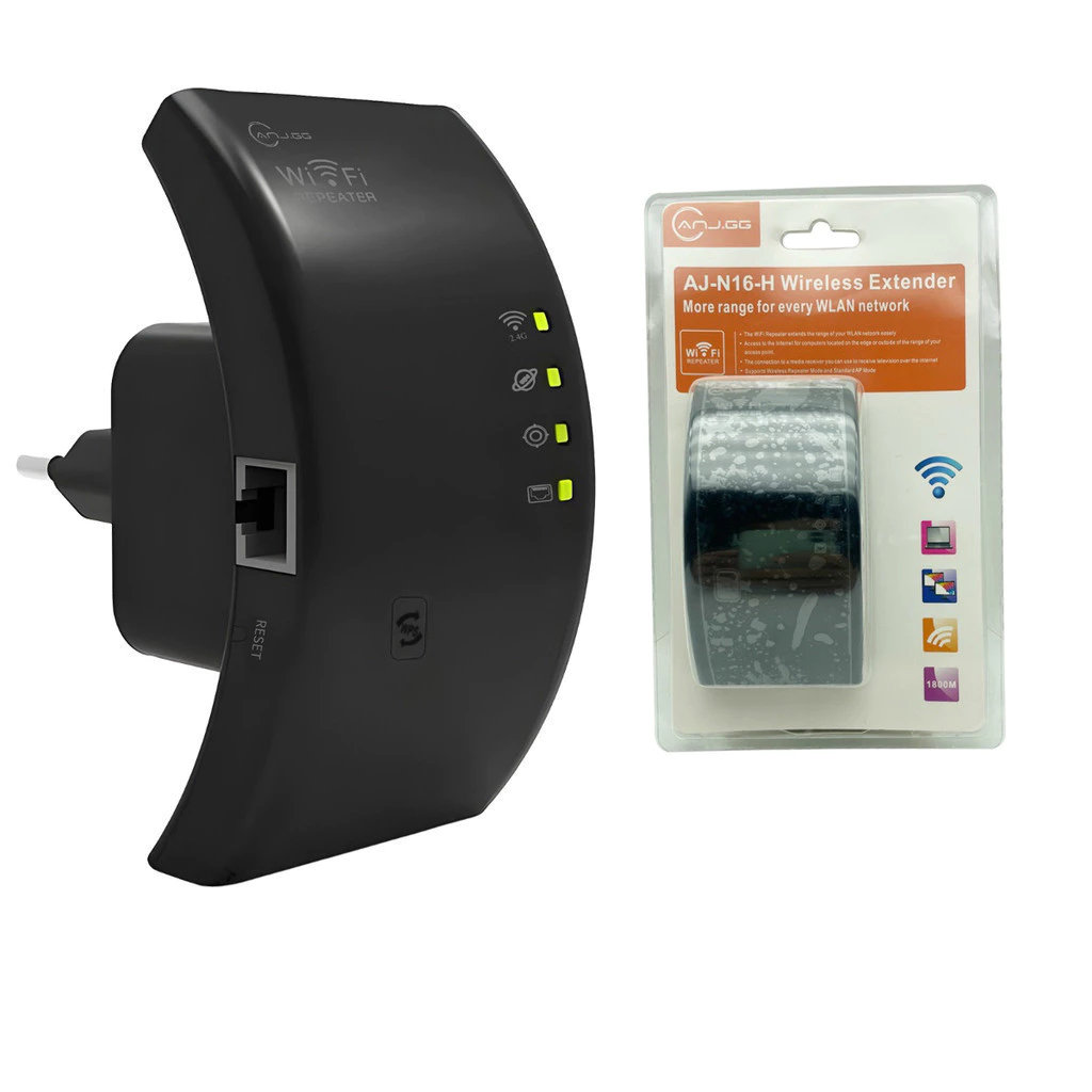 Repetidor WiFi 300Mbps 2.4GHz Amplificador de Sinal Wireless com Porta RJ45
