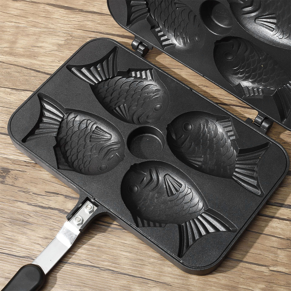 Padella Taiyaki Antiaderente - Stampo Pesce Per Waffle Dolci Su Fornello A Gas - Foto 9