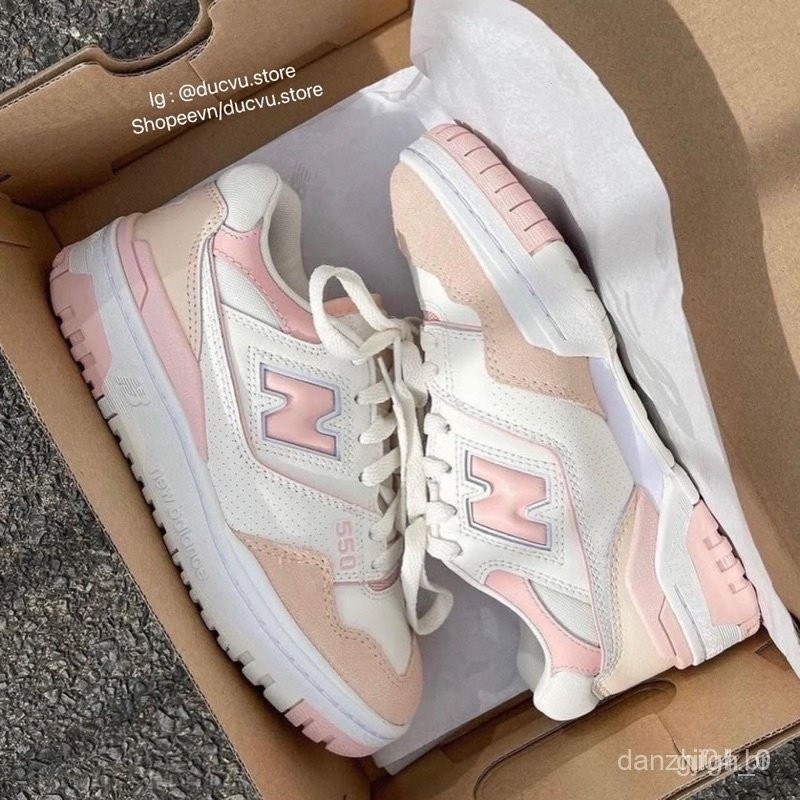 New balance 550 rosa e branco shops