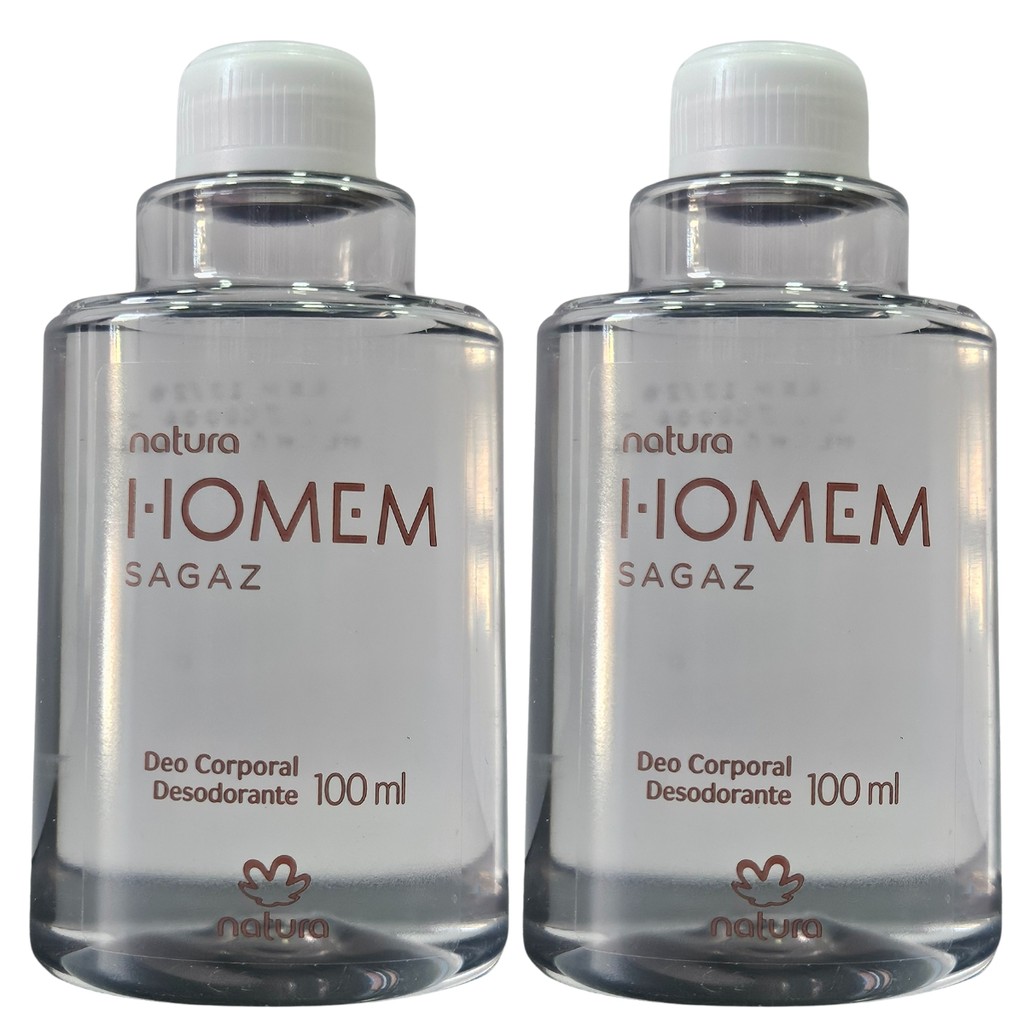 KIT 2 Refil Desodorante Corporal Natura Homem Sagaz Masculino 100mL ...