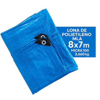 Lona Polietileno Menegotti 8x7m Azul Micra 100 3,66kg em Oferta na Shopee