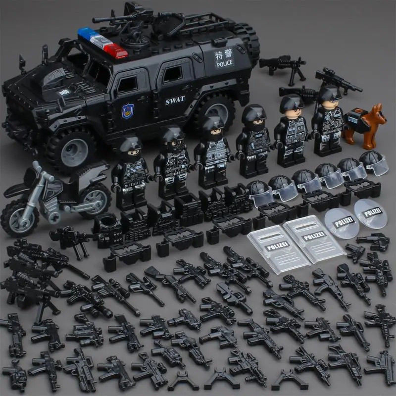 Compatível com blocos de construção Lego SWAT minifiguras de partículas ...