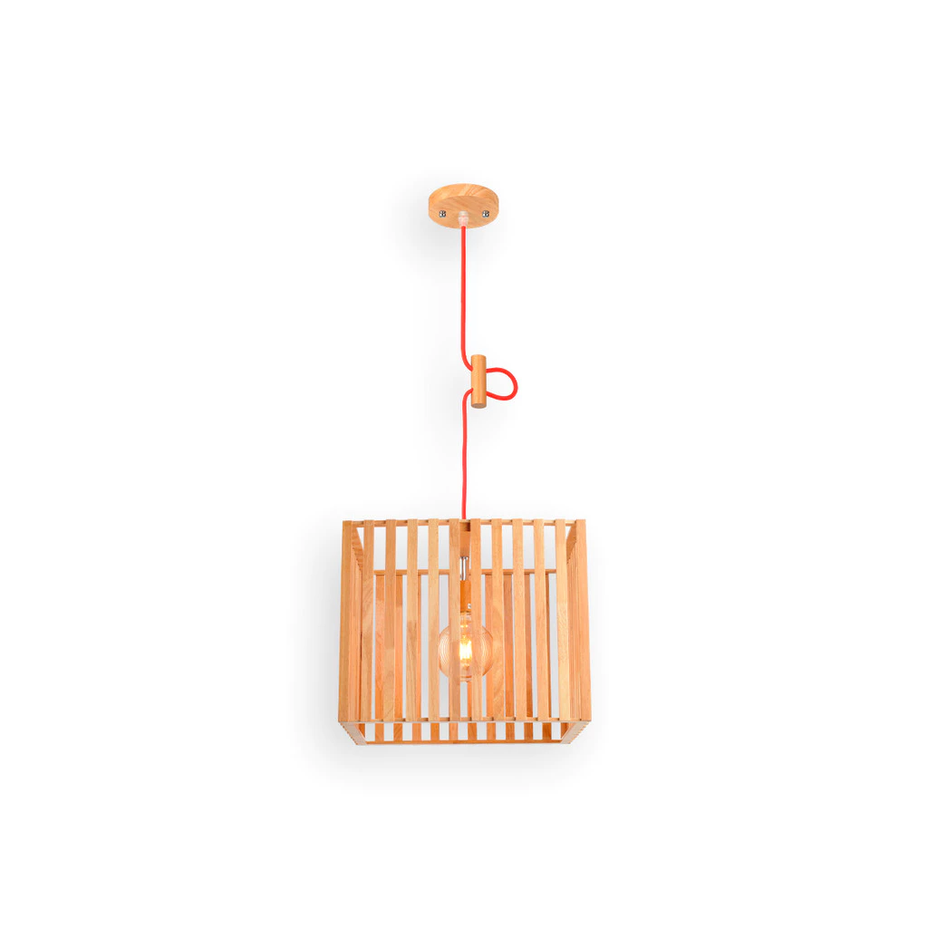 Luminaria Pendente Led Oka Cube 46cm 4w 2400K E27 Mad Deluxe
