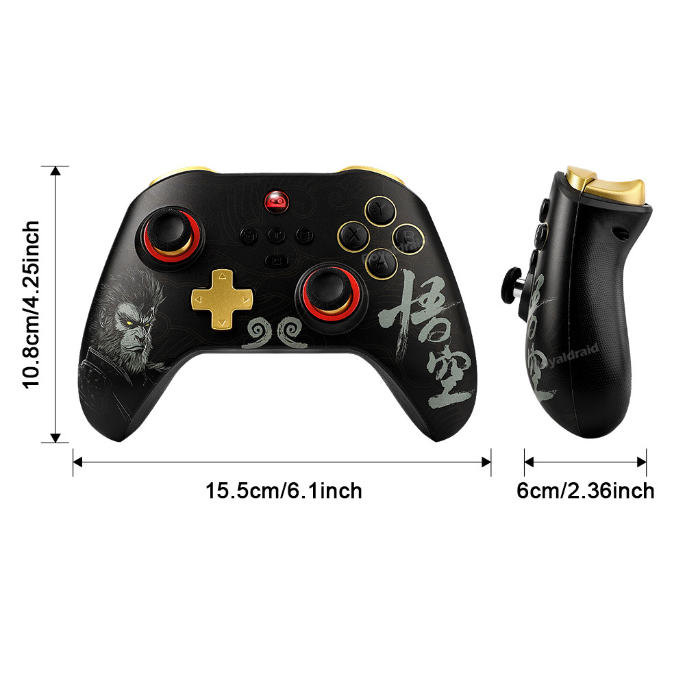 Z03DP Black Mith Wukong Gamepad 800Hz Sem Fio Dupla Vibração