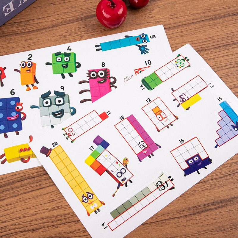 TUTU Numberblocks Adesivos Brinquedos Blocos De Números Graffiti DIY ...