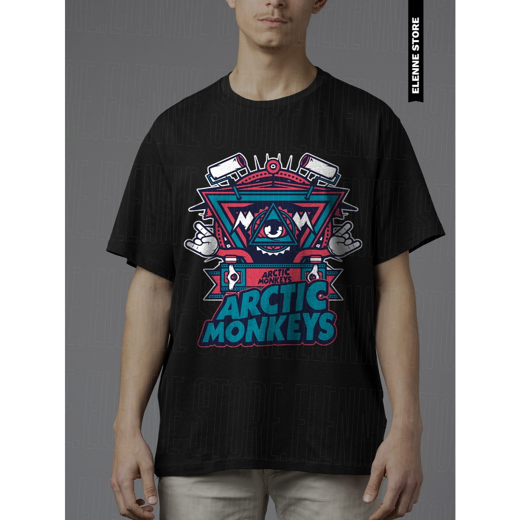 Camiseta Arctic Monkeys 100% algodão estampa indie rock Monkeys Eye ...