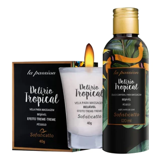 Kit Sexshop Delírio Tropical Beijável Péssego Sofisticatto