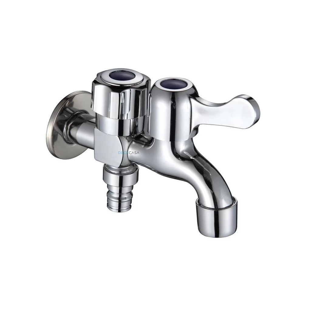 Torneira Máquina De Lavar Tanque Metal 2 Saídas 1/4 Volta