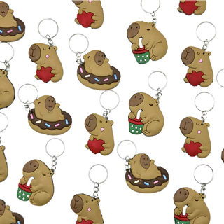 Lembrancinha Capivara 10un Chaveiro Festa Novidade Emborrachado em Oferta na Shopee