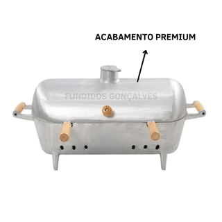Churrasqueira A Bafo Grande Em Aluminio Fundido