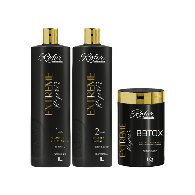 Kit Progressiva + Botox Extreme Repair Rofer 3x1L | Shopee Brasil