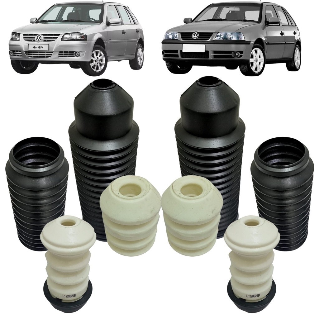 Kit Batente parcial dianteiro e traseiro VW Gol G3/ G4 2000/... Padrão ...