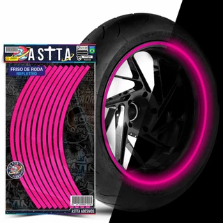 Kit Adesivos Friso de Roda M1 Rosa Refletivo Roda Aro 13 ao 22 Filete Resistente Para Moto em Oferta na Shopee