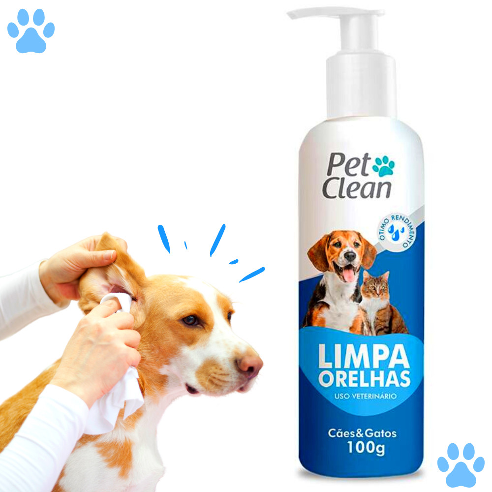 Limpa Orelha Higienizador Limpador de Ouvido Cachorro e Gatos 100g ...