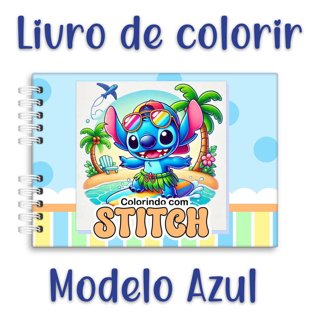 Livro Criativo De Colorir | Bobbie Goods | Lilo Stitch 50 folhas ...