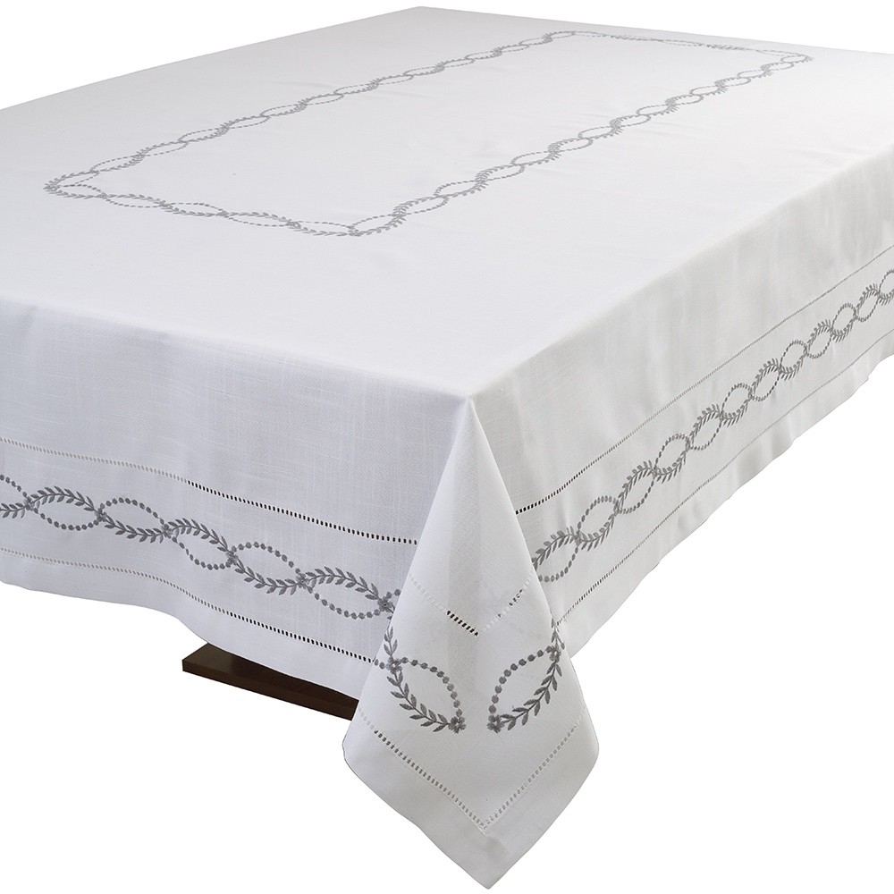 Toalha De Mesa Quadrada Branca 8 Lugares Rafimex Shopee Brasil