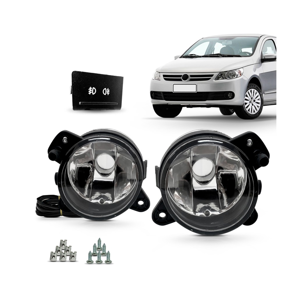 Kit Farol De Milha Gol G5 2008-2012 2 Molduras 1 Botão Original - Suits ...