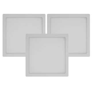 03 Paineis de LED 4000K Bivolt 24W Bivolt Embutido Plafon