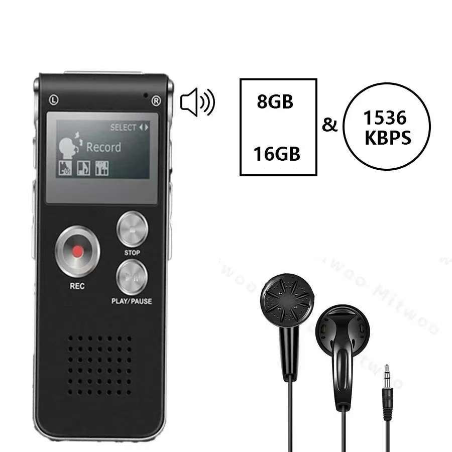 Gravador De Voz Digital De 16 Gb Ativado Por Mini Atualizado Pequeno ...
