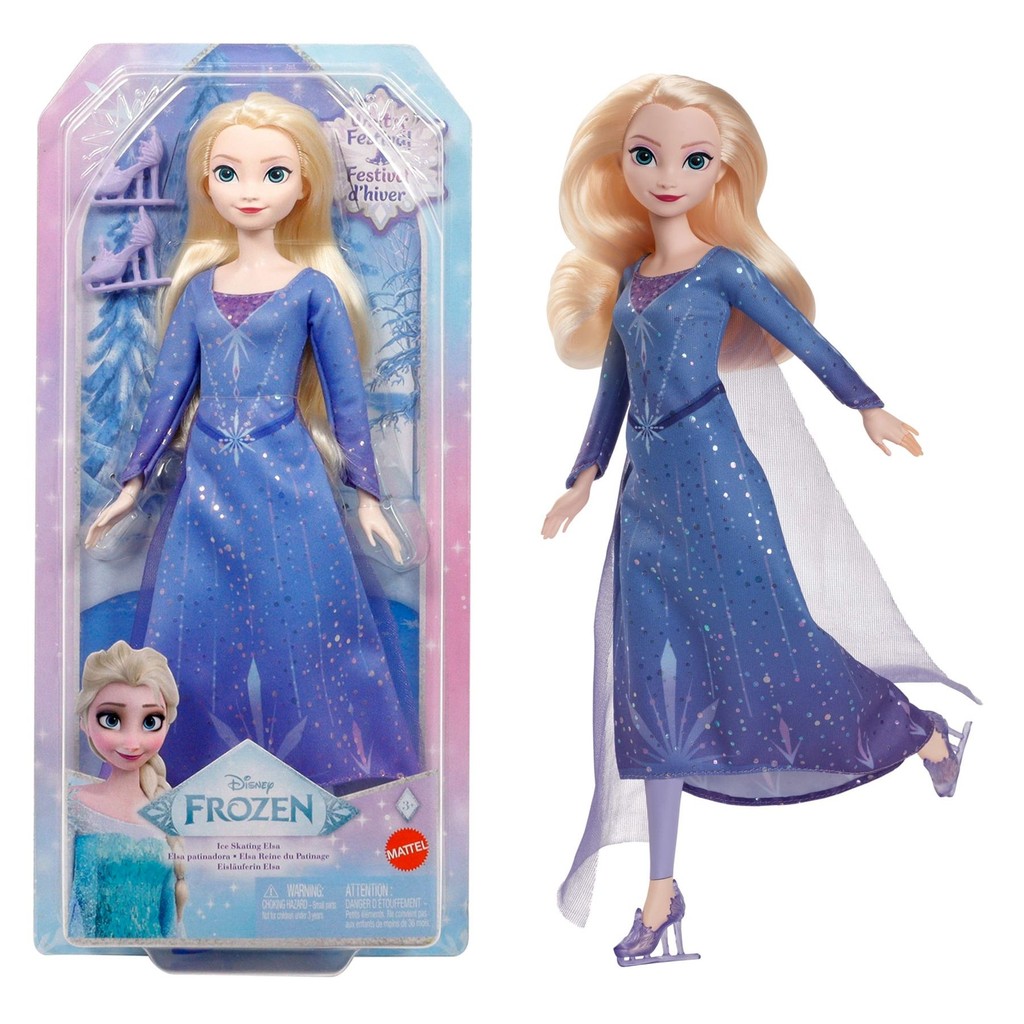 Boneca Elsa Patinadora Frozen Festival de Inverno Princesas Disney Mattel Shopee Brasil