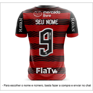 Camisa do Flamengo Tradicional Vermelha Preta Black Friday